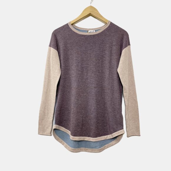 Smartwool Sweater Crewneck Shadow Pine Colorblock Womens S - Picture 1 of 11